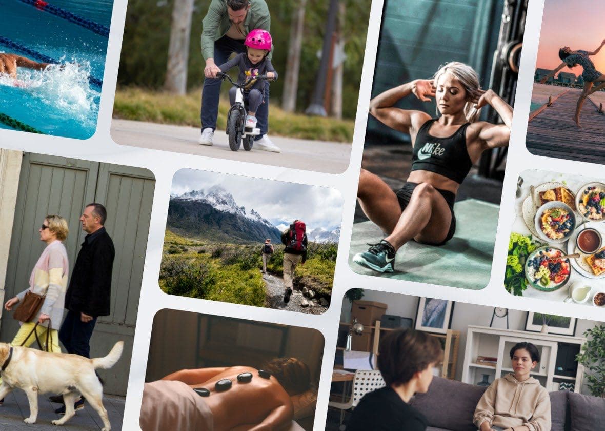 A variety of FitKit activities employees can choose from - gyms, studios, spas and more